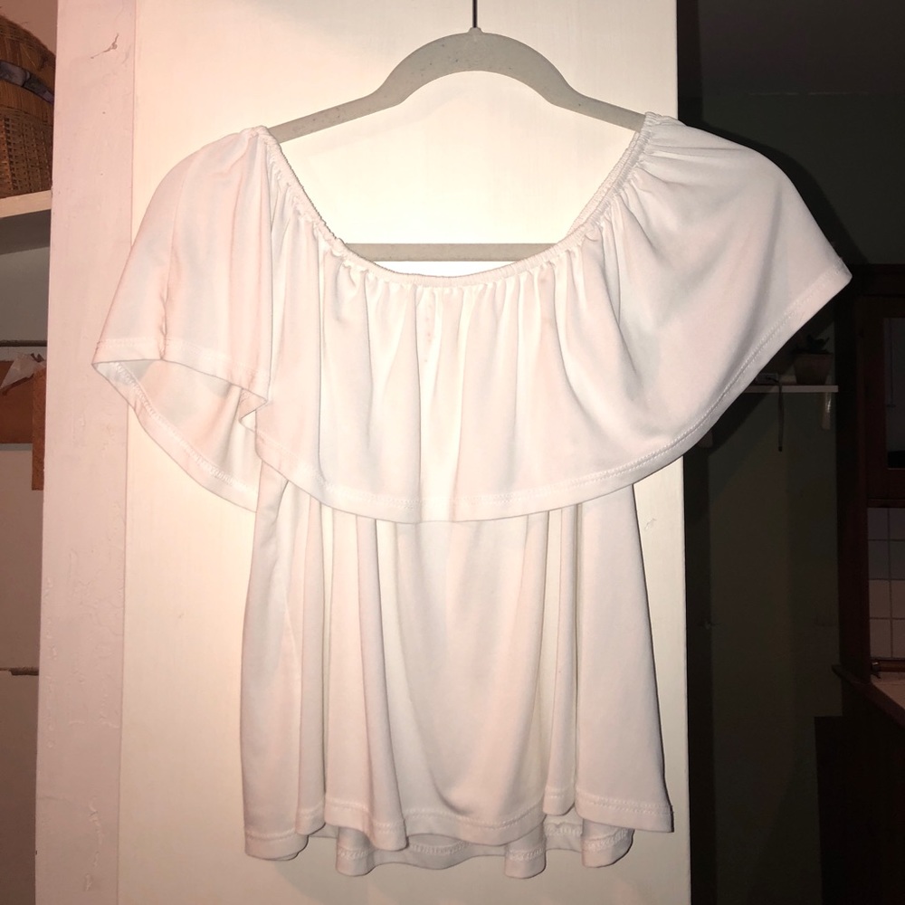 white off the shoulder top